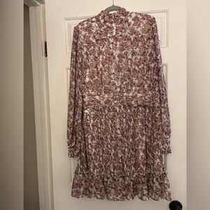 Ivy City Co Mauve Floral Long Sleeve Dress